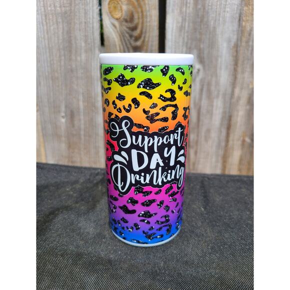 Support Day Drinking Skinny Can Cooler / Hard Surface Slim Can Holder - Picture 2 of 8